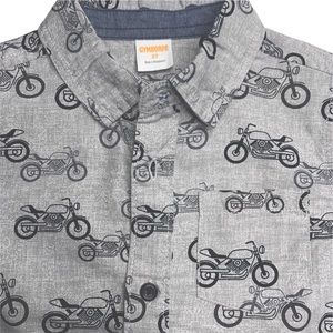 Gymboree EUC size 2T button dress shirt with motorbike prints